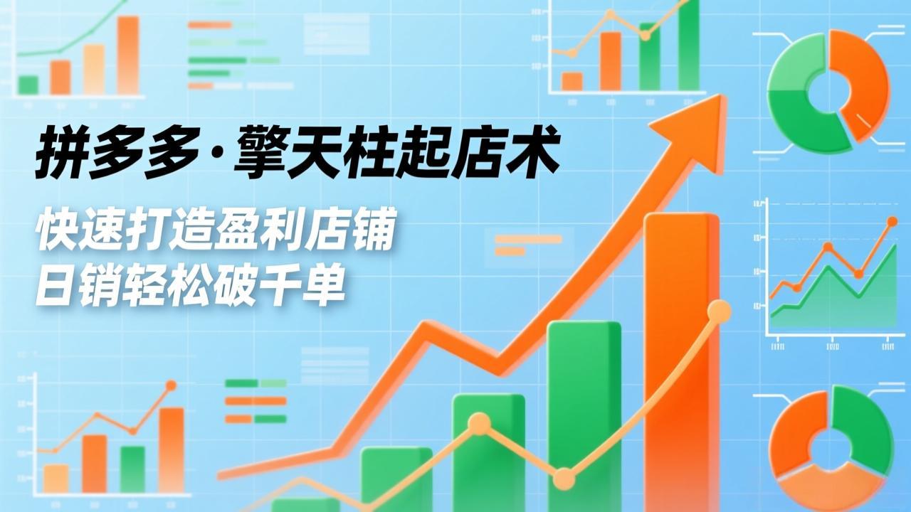 拼多多·擎天柱起店术，爆流布局、利润起飞、不断流，快速打造盈利店铺，日销破千单(更新-九零网创