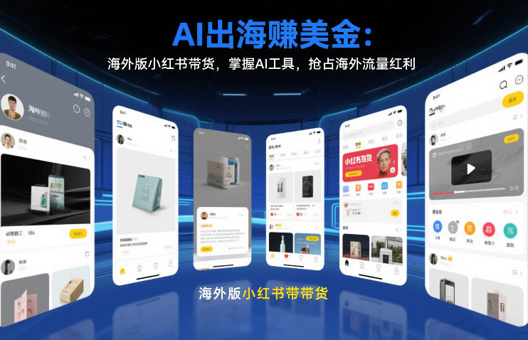 AI出海賺美金：海外版小红书带货，掌握AI工具，抢占海外流量红利(更新2026)-九零网创