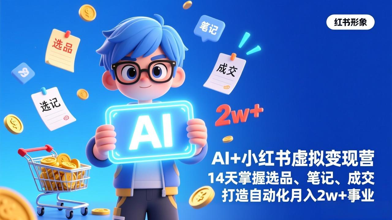 AI+小红书虚拟变现营(完结-九零网创