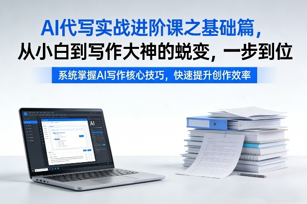 AI代写实战进阶课之基础篇，从小白到写作大神的蜕变，一步到位【揭秘】-九零网创