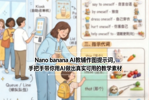 Nano banana AI教辅作图提示词，手把手带你用AI做出真实可用的教学素材-九零网创