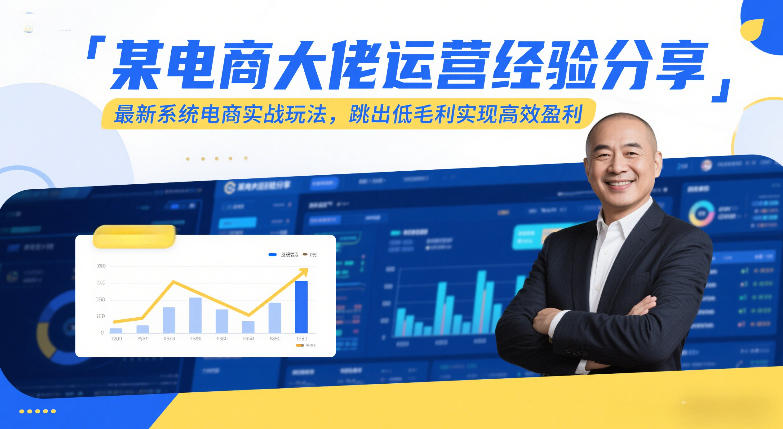 某电商大佬运营经验分享，最新系统电商实战玩法，跳出低毛利实现高效盈利(更新)-九零网创