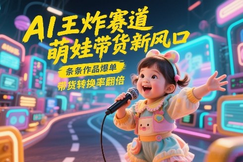 AI王炸赛道，萌娃带货新风口，条条作品爆单，带货转换率翻倍，核心逻辑拆解-九零网创