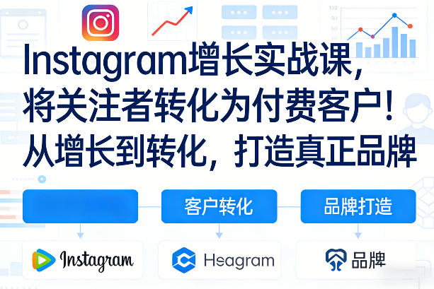Instagram增长实战课,将关注者转化为付费客户!从增长到转化,打造真正品牌(双语字幕)-九零网创