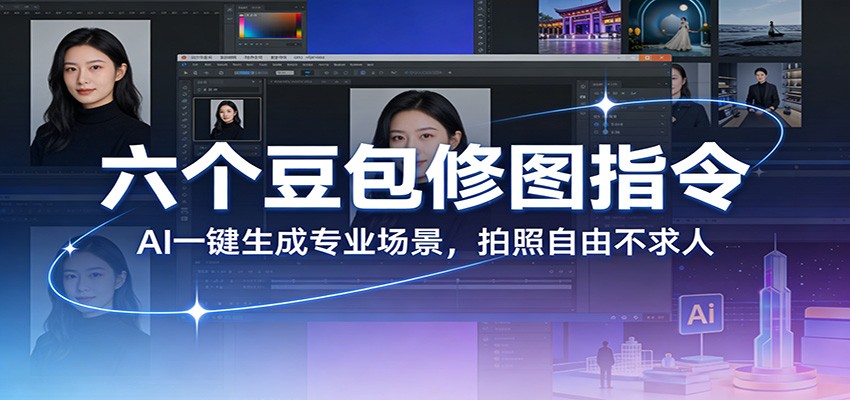 六个豆包修图指令：AI 一键生成专业场景，拍照自由不求人-九零网创