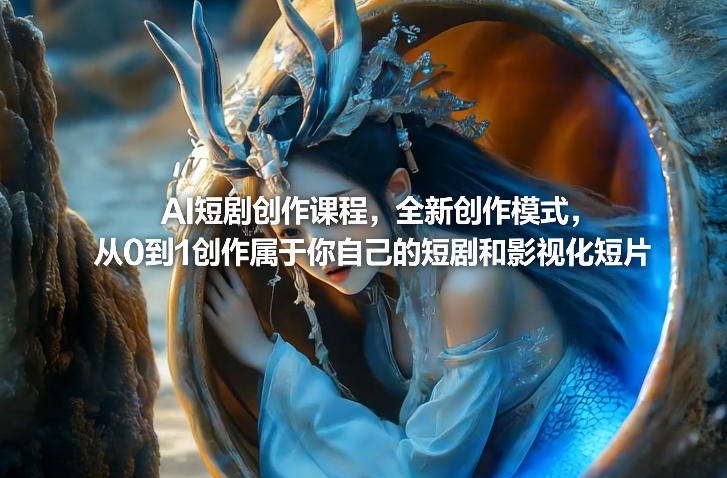AI短剧创作课程，全新创作模式，从0到1创作属于你自己的短剧和影视化短片-九零网创