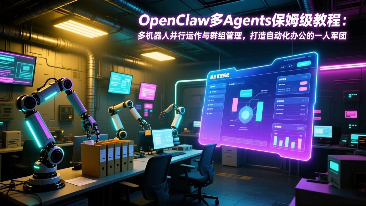 OpenClaw多Agents保姆级教程：多机器人并行运作与群组管理，打造自动化办公的一人军团-九零网创