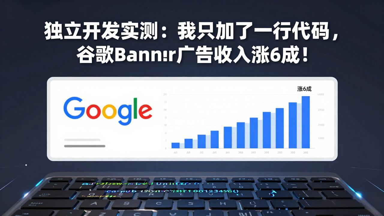 付费文章：独立开发实测：我只加了一行代码，谷歌Banner广告收入涨6成！-九零网创
