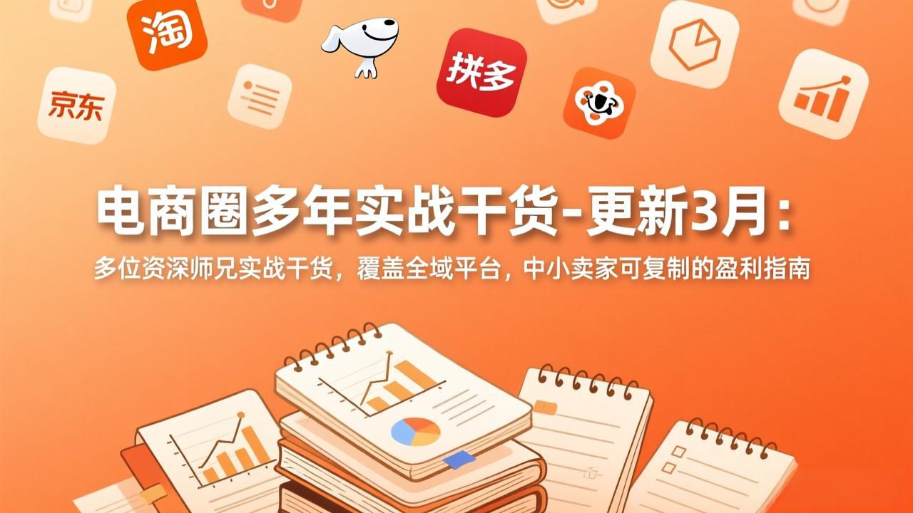 电商圈多年实战干货-更新3月：多位资深师兄实战干货，覆盖全域平台，中小卖家可复制的盈利指南-九零网创