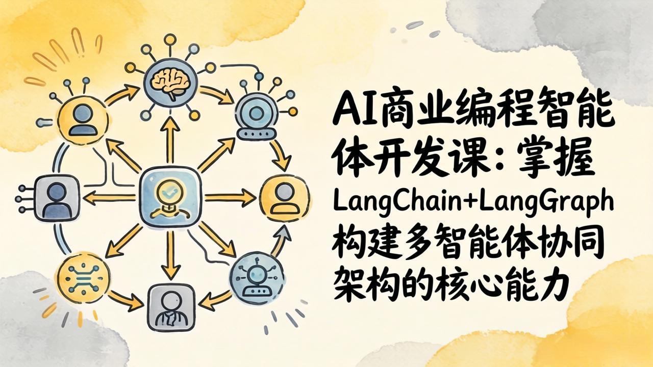 AI商业编程智能体开发课：掌握LangChain+LangGraph构建多智能体协同架构的核心能力-九零网创