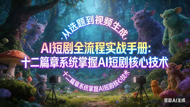 AI 短剧全流程实战手册：从选题到视频生成，十二篇章系统掌握 AI 短剧核心技术-九零网创