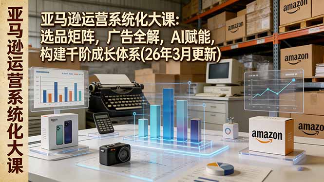 亚马逊运营系统化大课：选品矩阵，广告全解，AI赋能，构建千阶成长体系(26年3月更新-九零网创