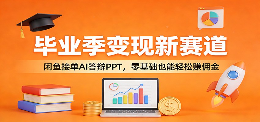 毕业季变现新赛道：闲鱼接单AI答辩PPT，零基础也能轻松赚佣金-九零网创