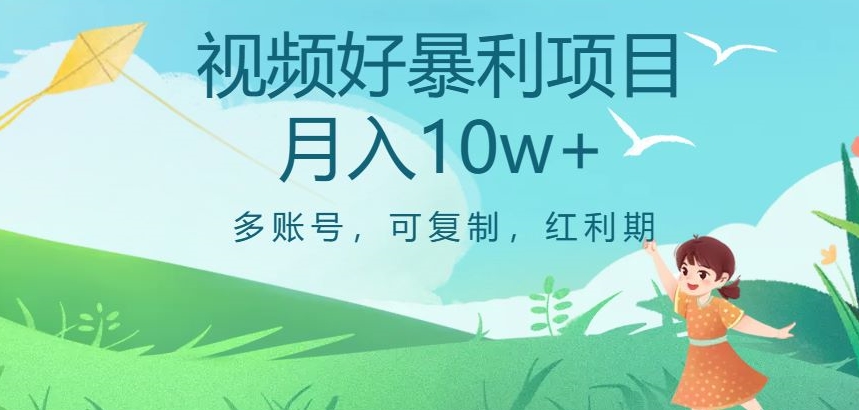 视频号暴利项目，多账号，可复制，红利期，月入10w+【揭秘】-九零网创