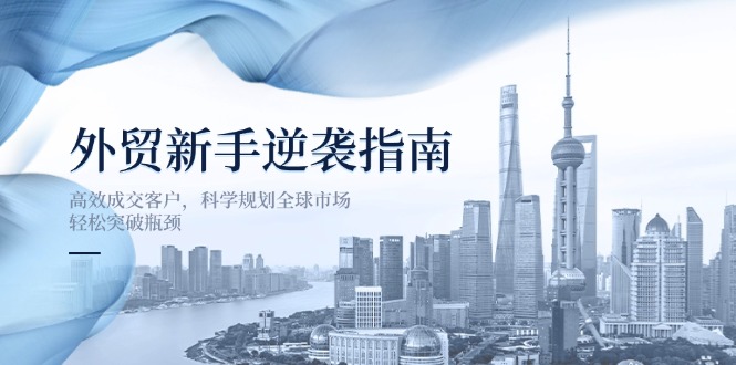 外贸新手逆袭指南：高效成交客户，科学规划全球市场，轻松突破瓶颈-九零网创