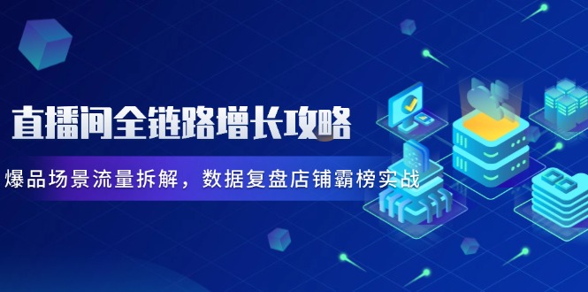 直播间全链路增长攻略，爆品场景流量拆解，数据复盘店铺霸榜实战-秦汉日记