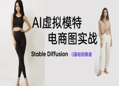 AI虚拟模特电商图实战，AI绘画Stable Diffusion 0基础到精通-秦汉日记
