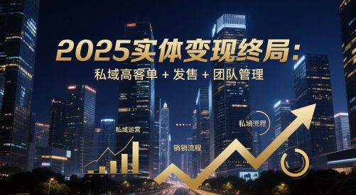 2025实体变现终局：私域高客单+发售+团队管理-秦汉日记