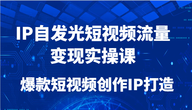 IP自发光短视频流量变现实操课，爆款短视频创作IP打造-秦汉日记