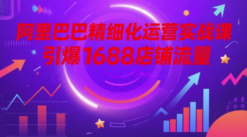 阿里巴巴精细化运营实战课，引爆1688店铺流量-秦汉日记