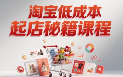 淘宝低成本起店系统课，助你快速起店，实现弯道超车-秦汉日记