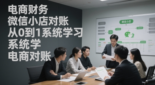 电商财务微信小店对账，从0到1系统学习电商对账-秦汉日记