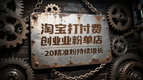 淘宝打付费创业粉单店每天稳定10-20精准粉持续增长【揭秘】-秦汉日记