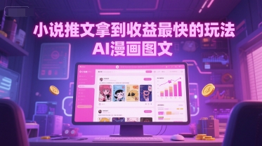 小说推文拿到收益最快的玩法，AI漫画图文-秦汉日记