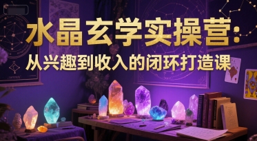 水晶玄学实操营：从兴趣到收入的闭环打造课-秦汉日记