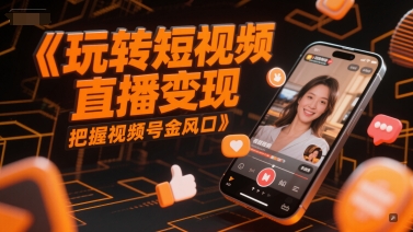 玩转短视频直播变现，把握视频号金风口-秦汉日记