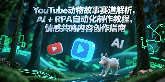 YouTube动物故事赛道解析，AI+RPA自动化制作教程，情感共鸣内容创作指南-秦汉日记
