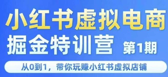 小红书虚拟电商掘金特训营第1期，从0到1，带你玩转小红书虚拟店铺-秦汉日记