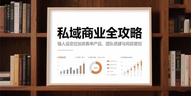 私域商业全攻略，强人设定位加高客单产品，团队搭建与风险管控-秦汉日记