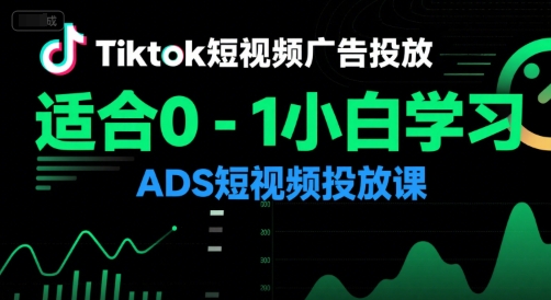 Tiktok短视频广告投放，适合0-1小白学习ADS短视频投放课-秦汉日记