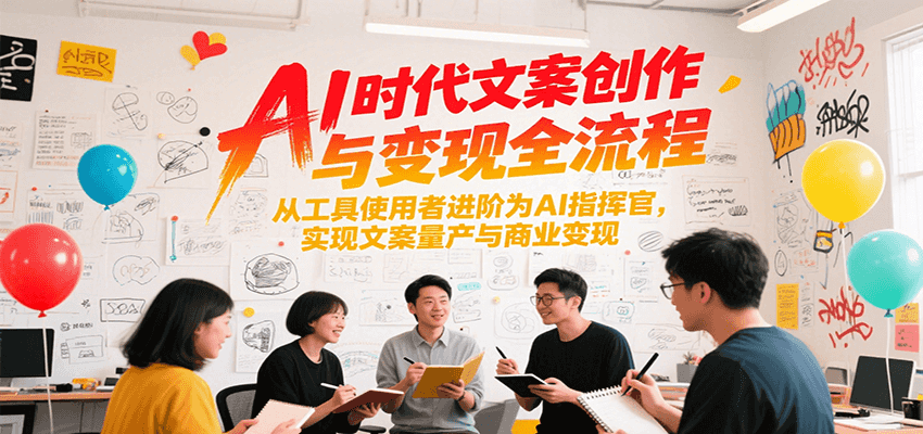 AI时代文案创作与变现全流程，从工具使用者进阶为AI指挥官，实现文案量产与商业变现-秦汉日记