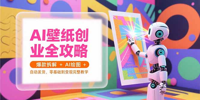 AI壁纸创业全攻略，爆款拆解+AI绘图+自动发货，零基础到变现完整教学-秦汉日记