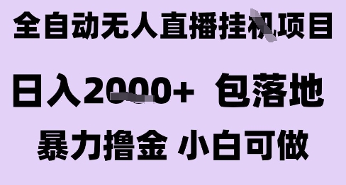 最新全自动抖音无人直播挂G项目，日入2k+ 包落地暴力撸金，小白可做【揭秘】-秦汉日记