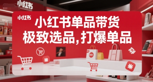 小红书单品带货，极致选品，打爆单品-秦汉日记