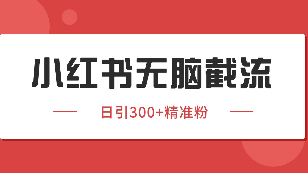 小红书截流同行客源，独家野路子获客玩法 日引200+暴力获客-秦汉日记