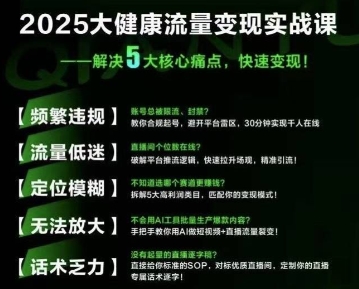 大健康流量全域新增长8.0，三月底线下课视频，大健康万亿蓝海，从类目突围到模式迭代-秦汉日记