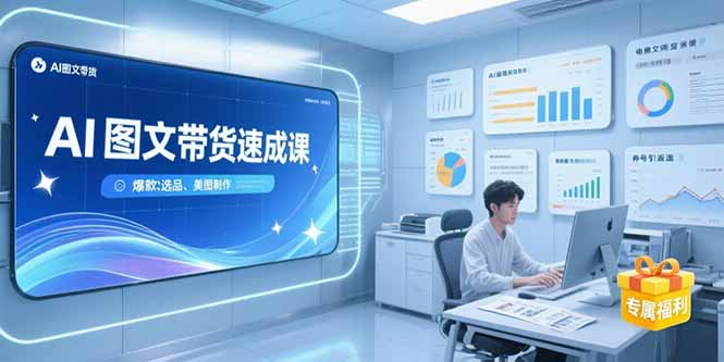 AI图文带货速成课，养号引流秘籍，爆款选品策略，美图制作全流程-秦汉日记