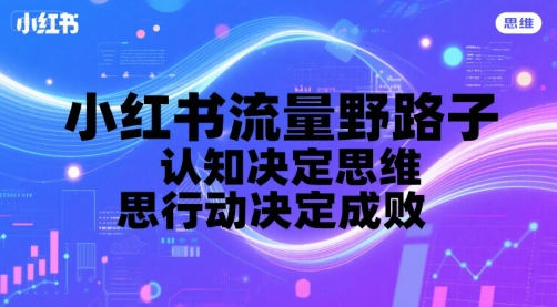 小红书流量野路子，认知决定思维，思维决定行动，行动决定成败-秦汉日记