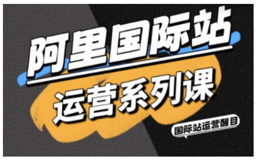 阿里国际站运营系列课，涵盖精准引流、直通车与全站推实战SOP，搭配AI效率工具包与高阶增长玩法-九零网创