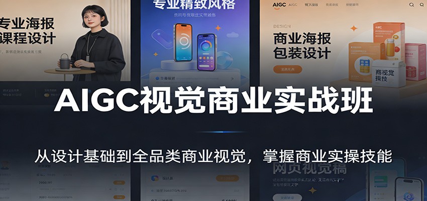 AIGC视觉商业实战班：从设计基础到全品类商业视觉，掌握商业实操技能-九零网创