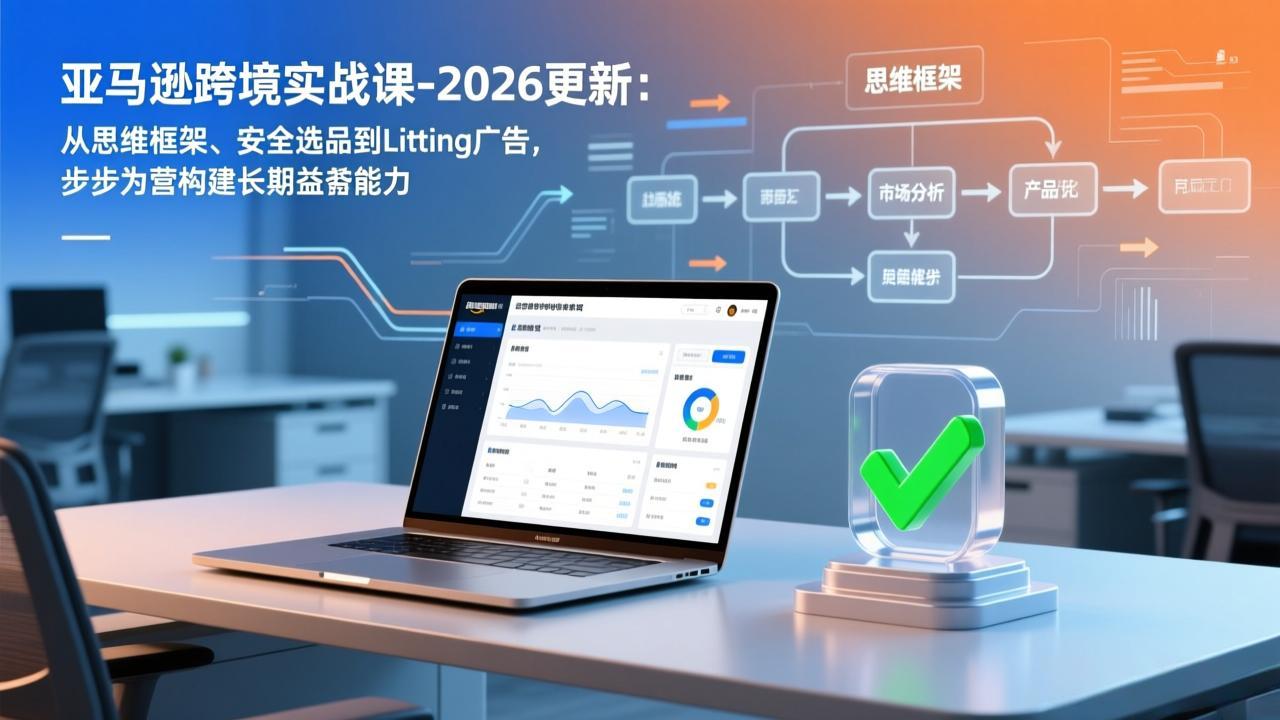 亚马逊跨境实战课-2026更新：从思维框架、安全选品到Listing广告，步步为营构建长期盈利能力-九零网创