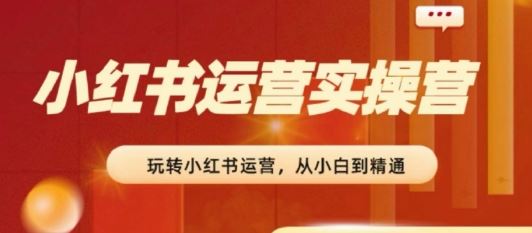 2024小红书运营实操营，​从入门到精通，完成从0~1~100-九零网创