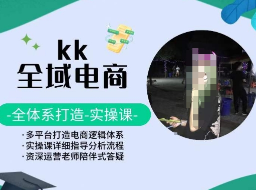 KK全域电商，全体系打造实操课，多平台打造电商逻辑体系-九零网创