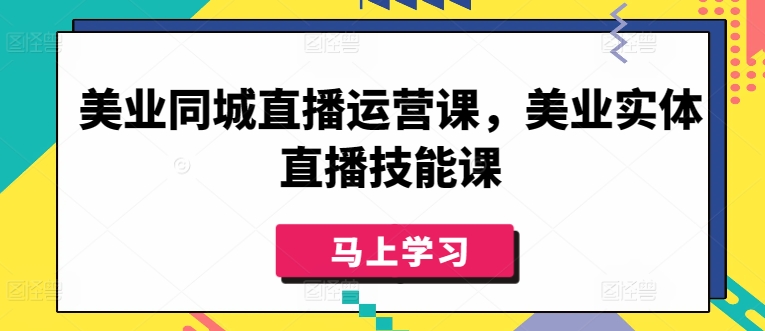 美业同城直播运营课，美业实体直播技能课-九零网创