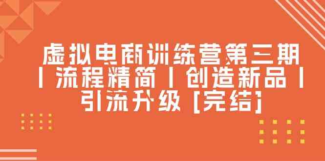 虚拟电商训练营第三期丨流程精简丨创造新品丨引流升级 [完结]-九零网创