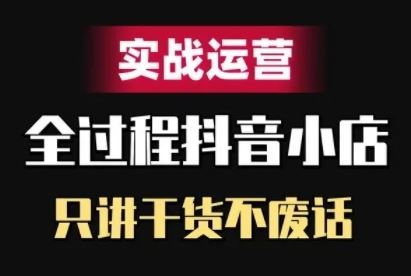 抖音小店精细化实战运营，只讲干货不废话-九零网创